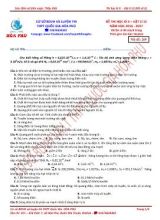 Đề thi học kỳ II môn Vật lý Lớp 12 - Mã đề 209 - Năm học 2016-2017